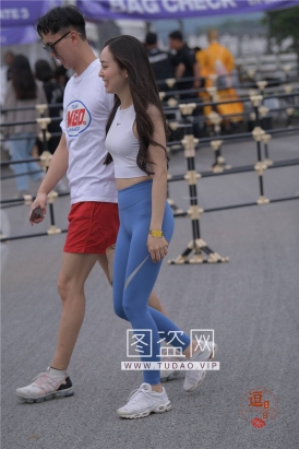 编码0300蓝色紧身裤