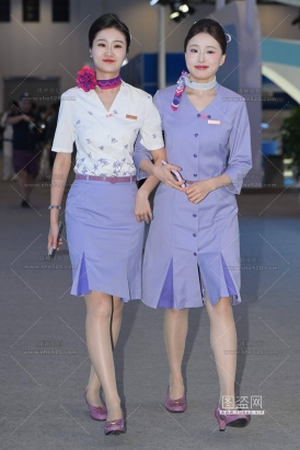 26918-10-77√26cata-高挑美腿俩联合航空空姐