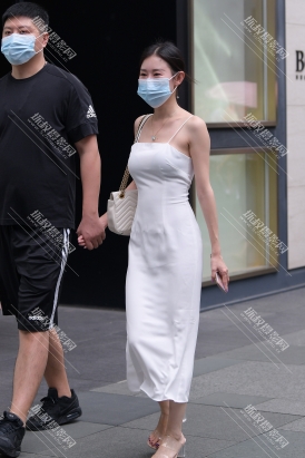 【J3139】性感白色吊带裙