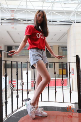 编码0223蓝色热裤肉丝美腿美脚船袜