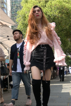 4k-超性感粉衣极品街拍女神美女 [1.32 GB]