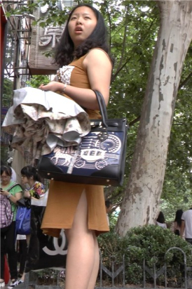 街拍棕色裙美眉 [779 MB]